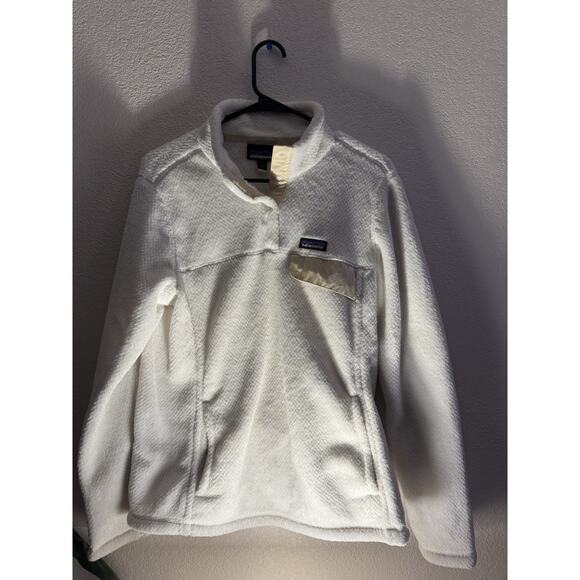 Patagonia Jackets & Blazers - Patagonia Retool Fleece Snap T Pullover Women's Large Cream White Re-Tool